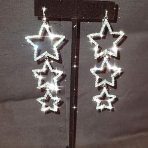 Silver Blingy Star Earrings
